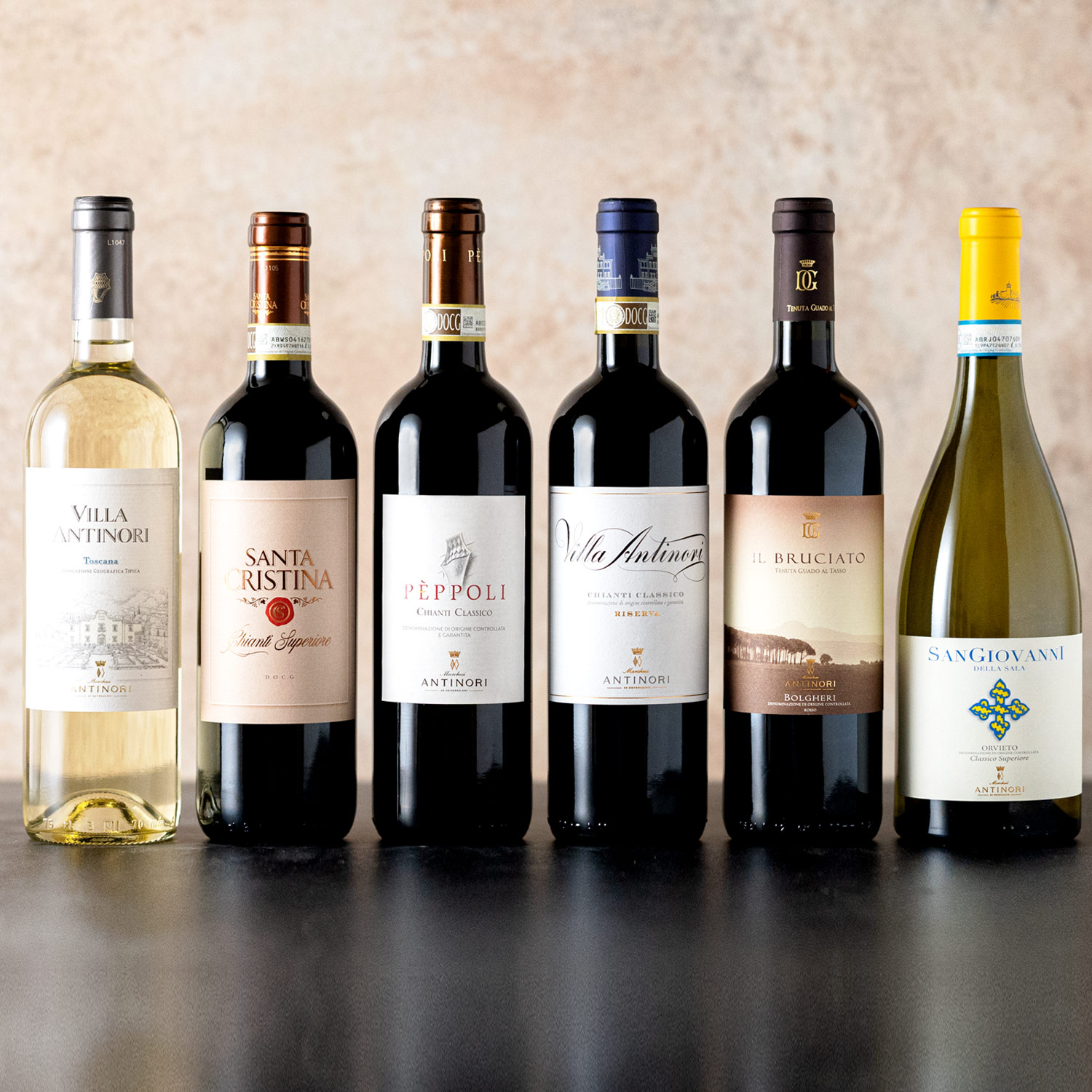 Probierpaket Kellerei Antinori aus der Toskana (6 x 0,75l) 