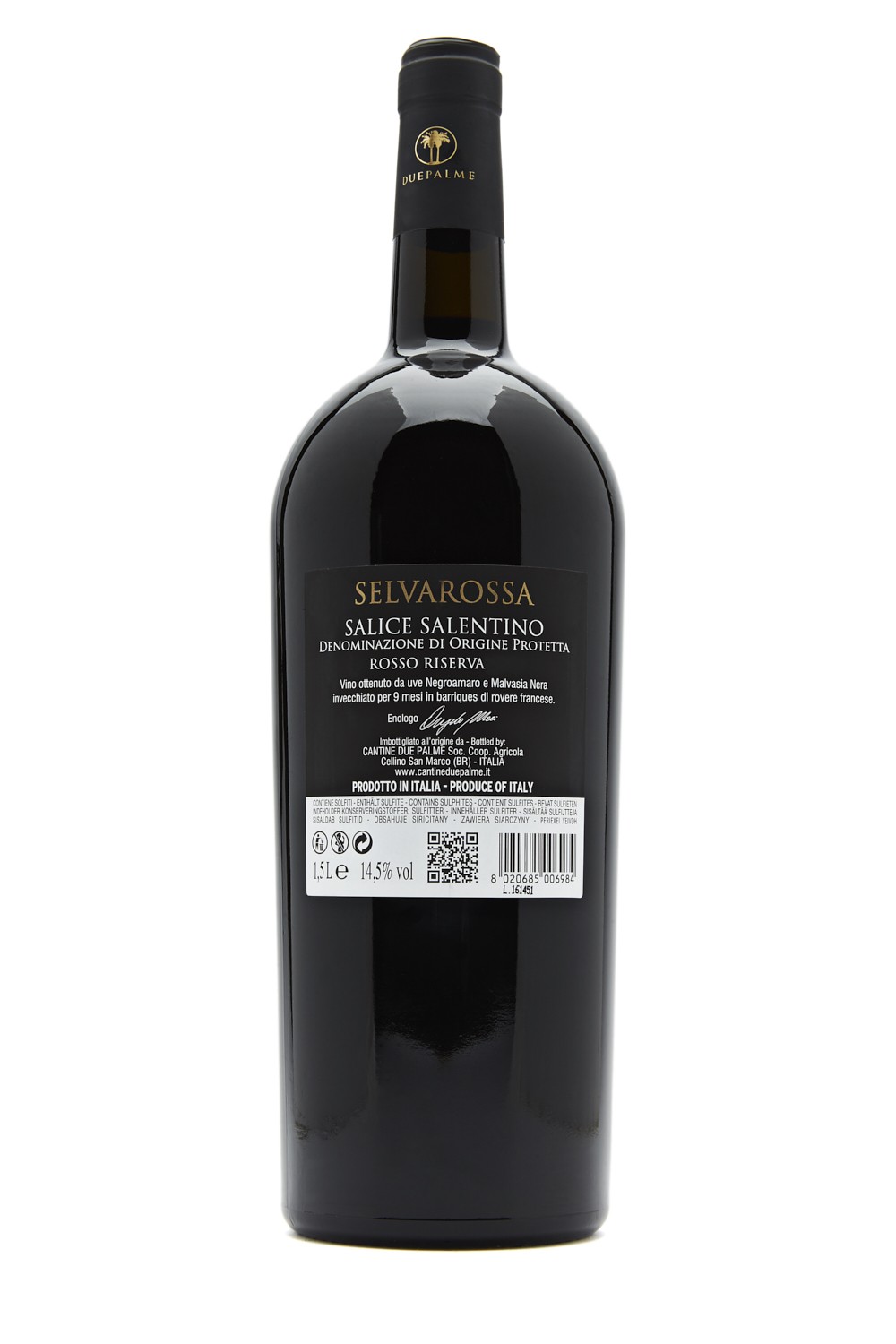 Cantine Due Palme Selvarossa Salice Salentino Riserva DOP 2017 Magnum