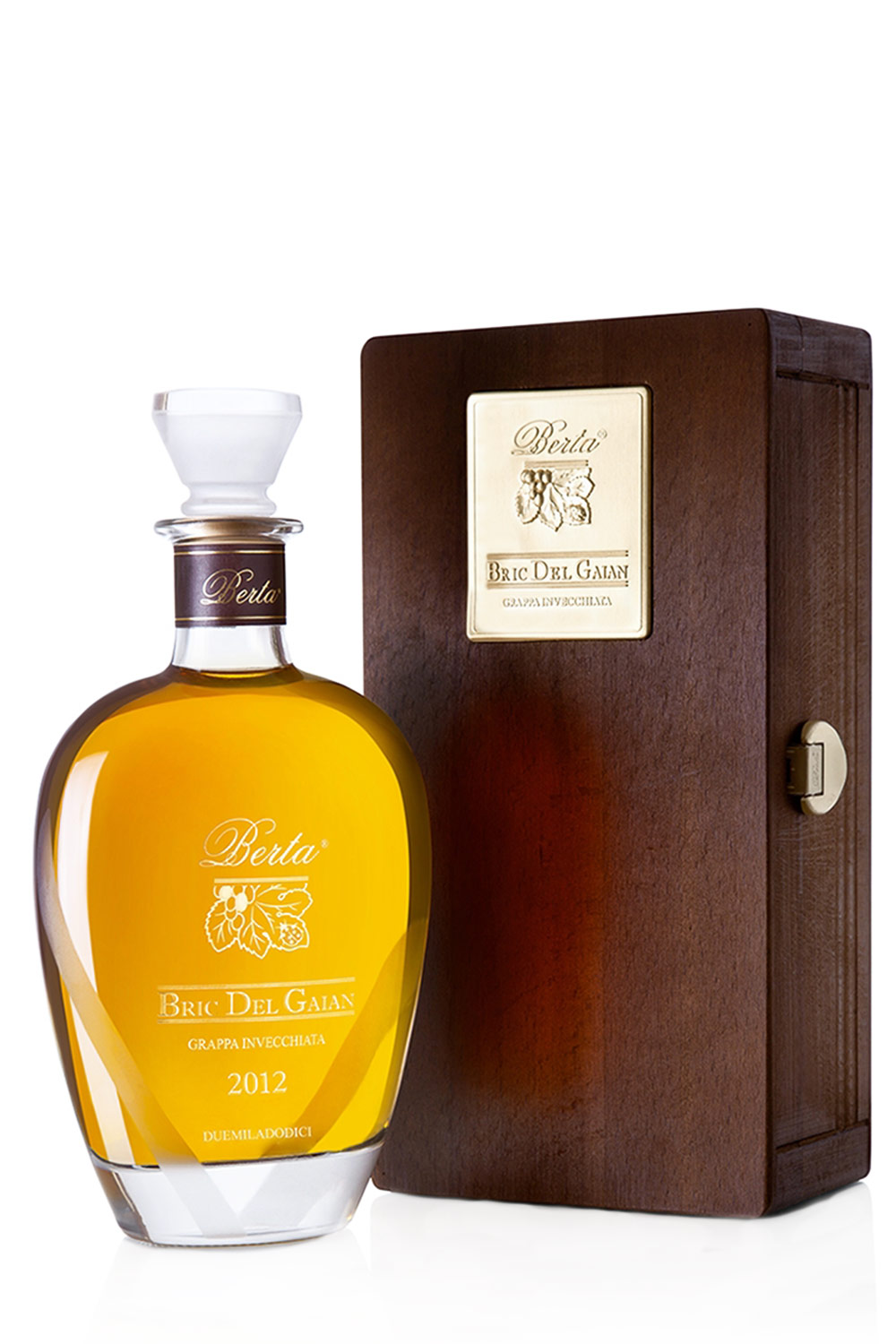 Berta Bric del Gaian Grappa Invecchiata 2016 mit Holzkiste