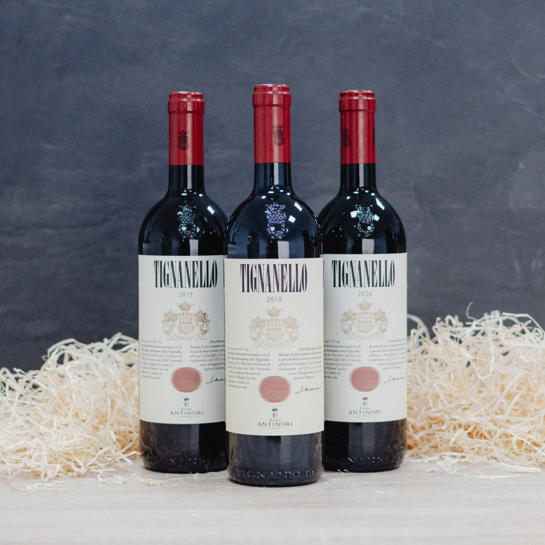 Vertikalpaket Marchesi Antinori Tignanello Jahrgang 2018/2019/2020 (3 x 0,75l)