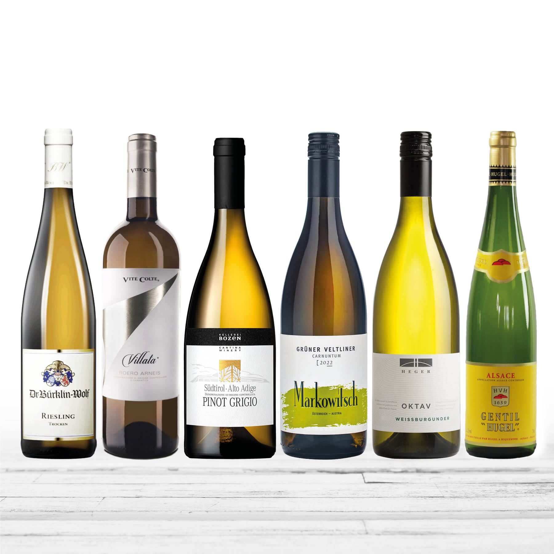Probierpaket Spargel & Wein - Die perfekten Begleiter zu Spargel (6 x 0,75 l) 